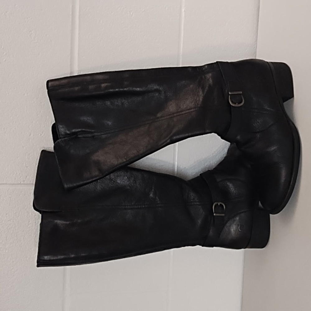Born Very Supple Genuine Leather Riding Boots Soft Velvety Corduroy Lining